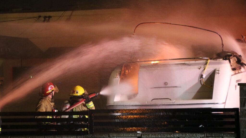 Fire under the Arthur Laing Bridge breaks out early Sunday morning