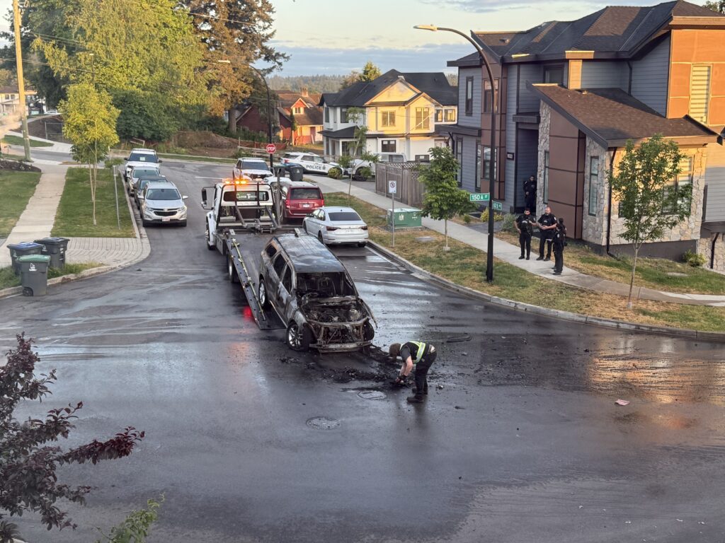Car fire resulting in explosion in Newton Sunday morning