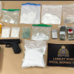 Drugs and weapons seized by Langley RCMP in traffic stop