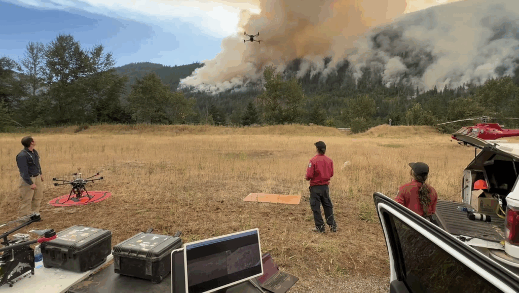 B.C. crews use drone in controlled burn during wildfire fight, in Canadian first