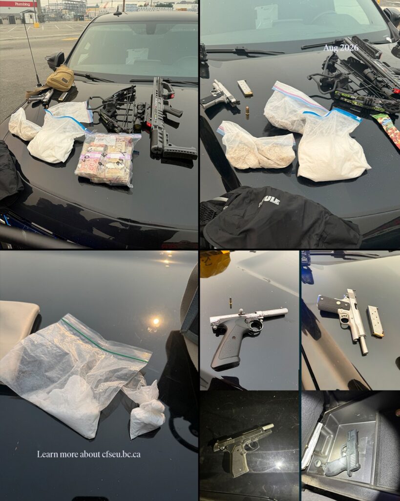 Guns, drugs, $100K in cash seized during enforcement operation in South Okanagan