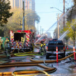 Large blaze rips through New Westminster apartment building 